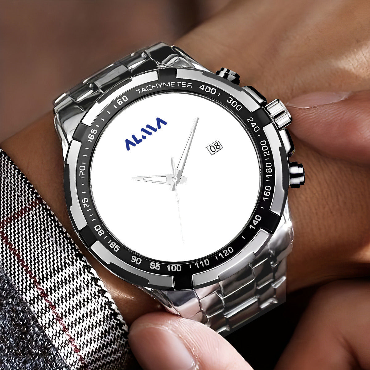 Silver Metal Watch Alma Brand