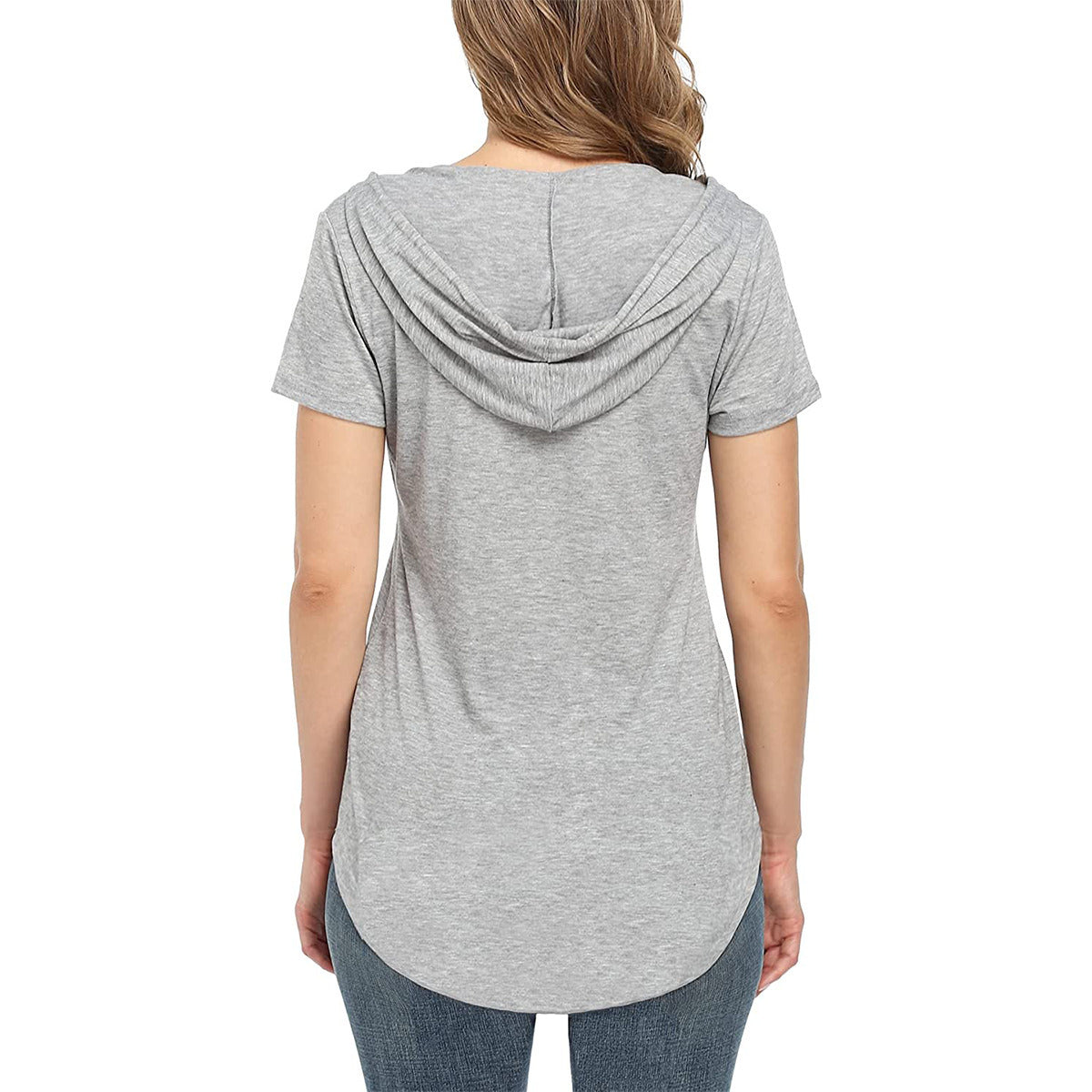 Women's T-shirt With Hood Alma Brand 24075