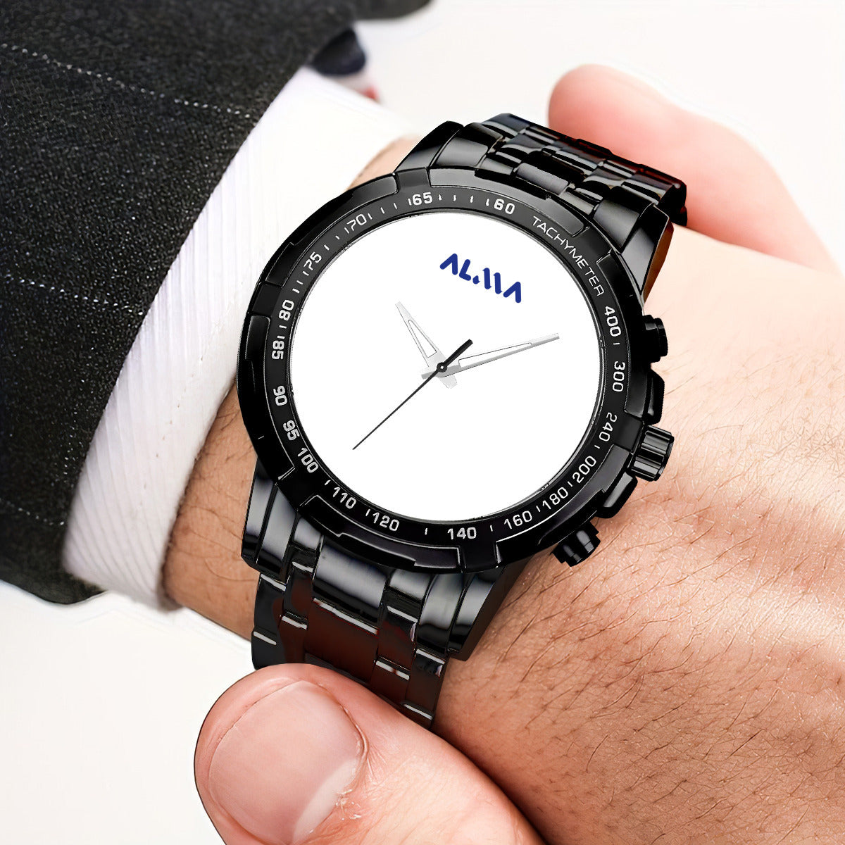 Black Metal Watches Alma Brand