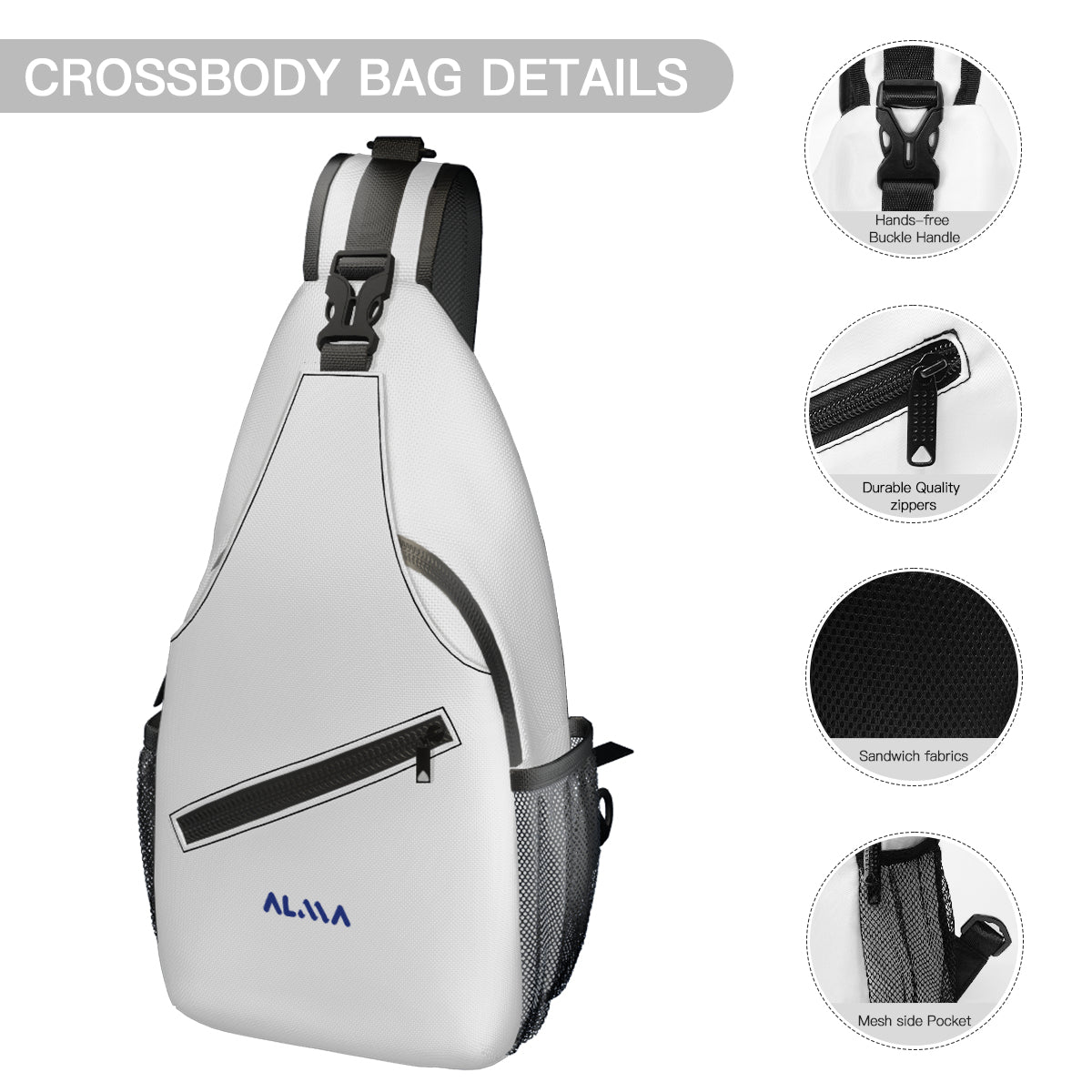 Men's Casual Cross Front Chest Bag｜Alma Brand