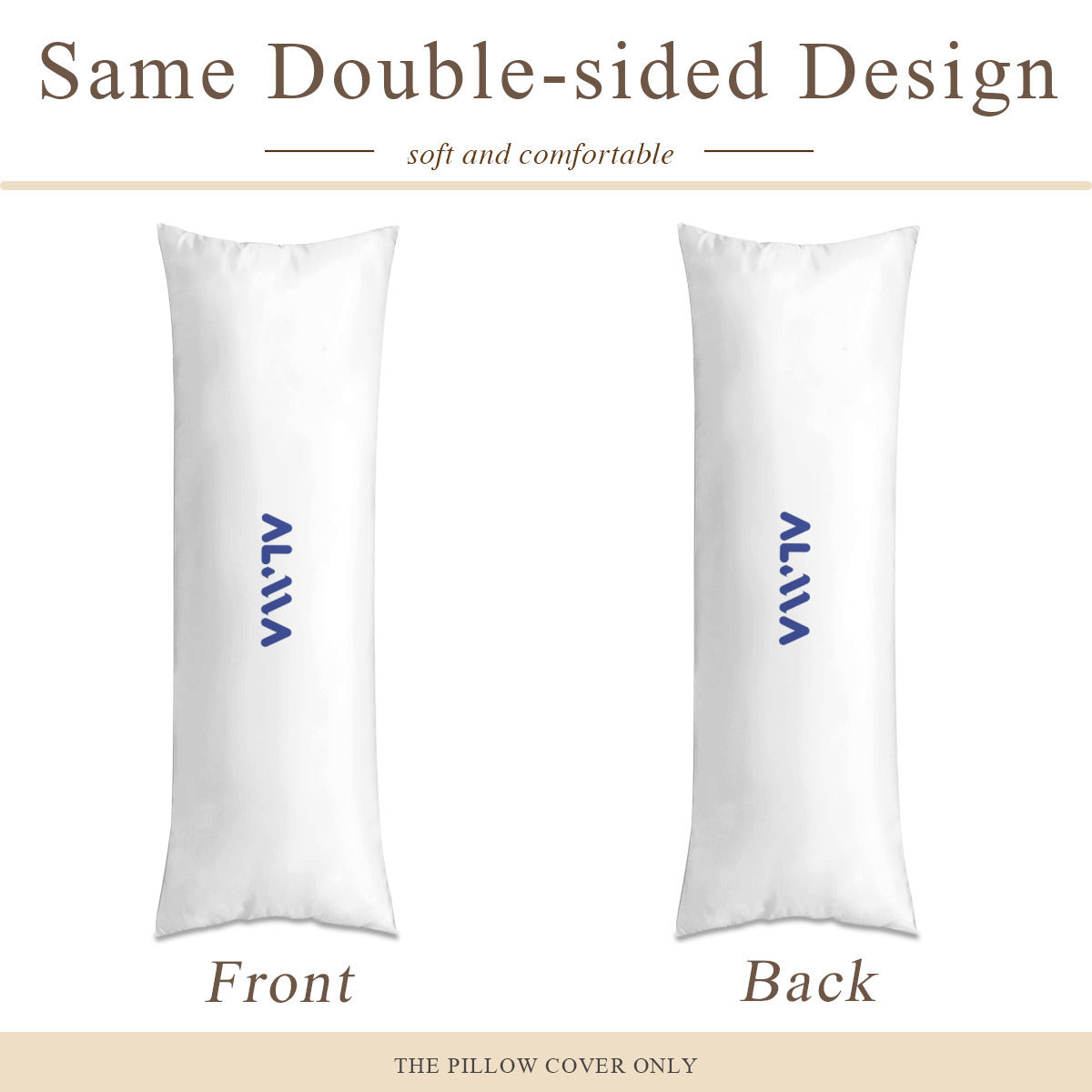 Long Pillow Cover Double-Sided Polyester I Alma Brand