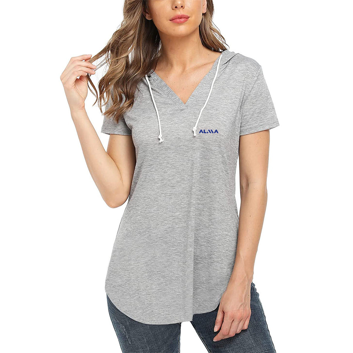 Women's T-shirt With Hood Alma Brand 24075