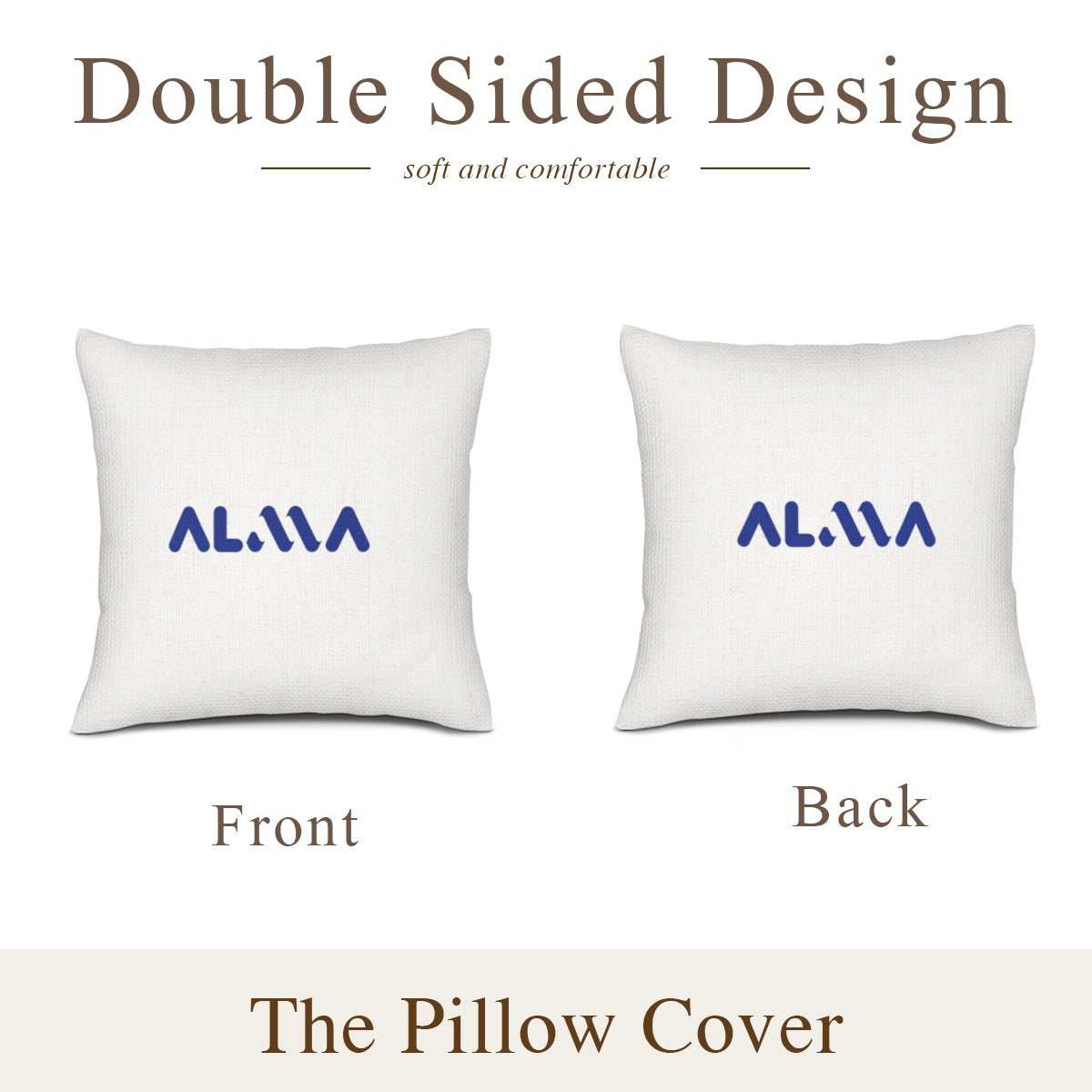 Cushion cover - beige (double-sided)｜Alma Brand