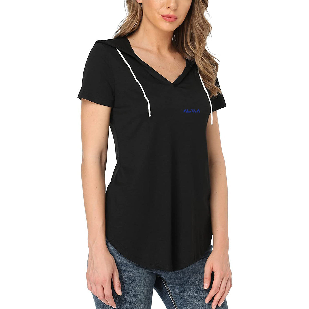 Women's T-shirt With Hood Alma Brand 24075