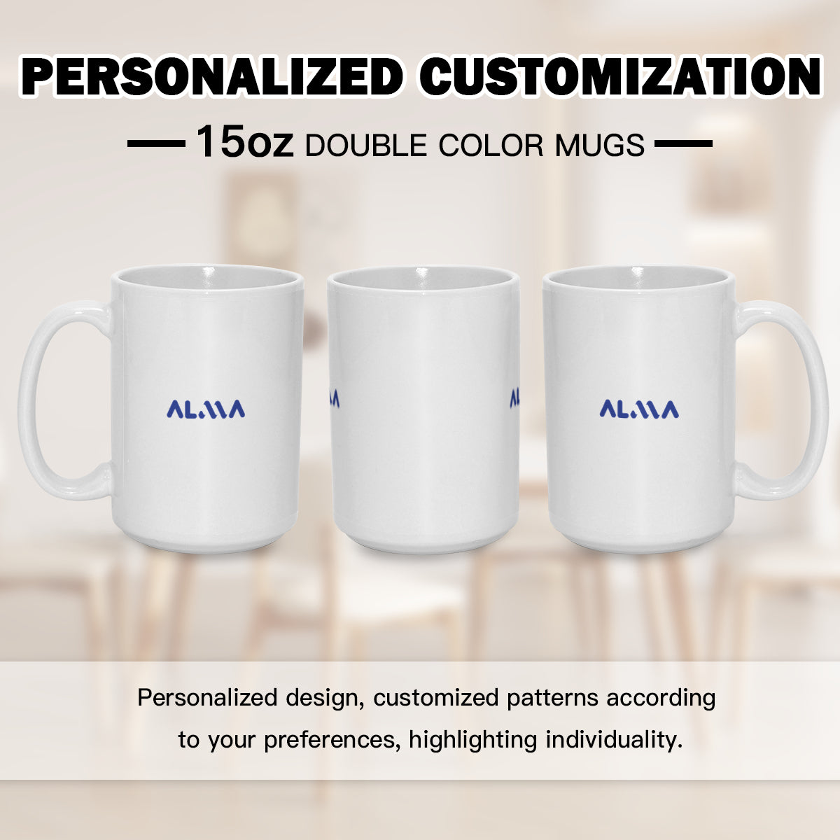 15oz Mug | Ceramic (Made in USA）(Free Shipping) | Alma Brand