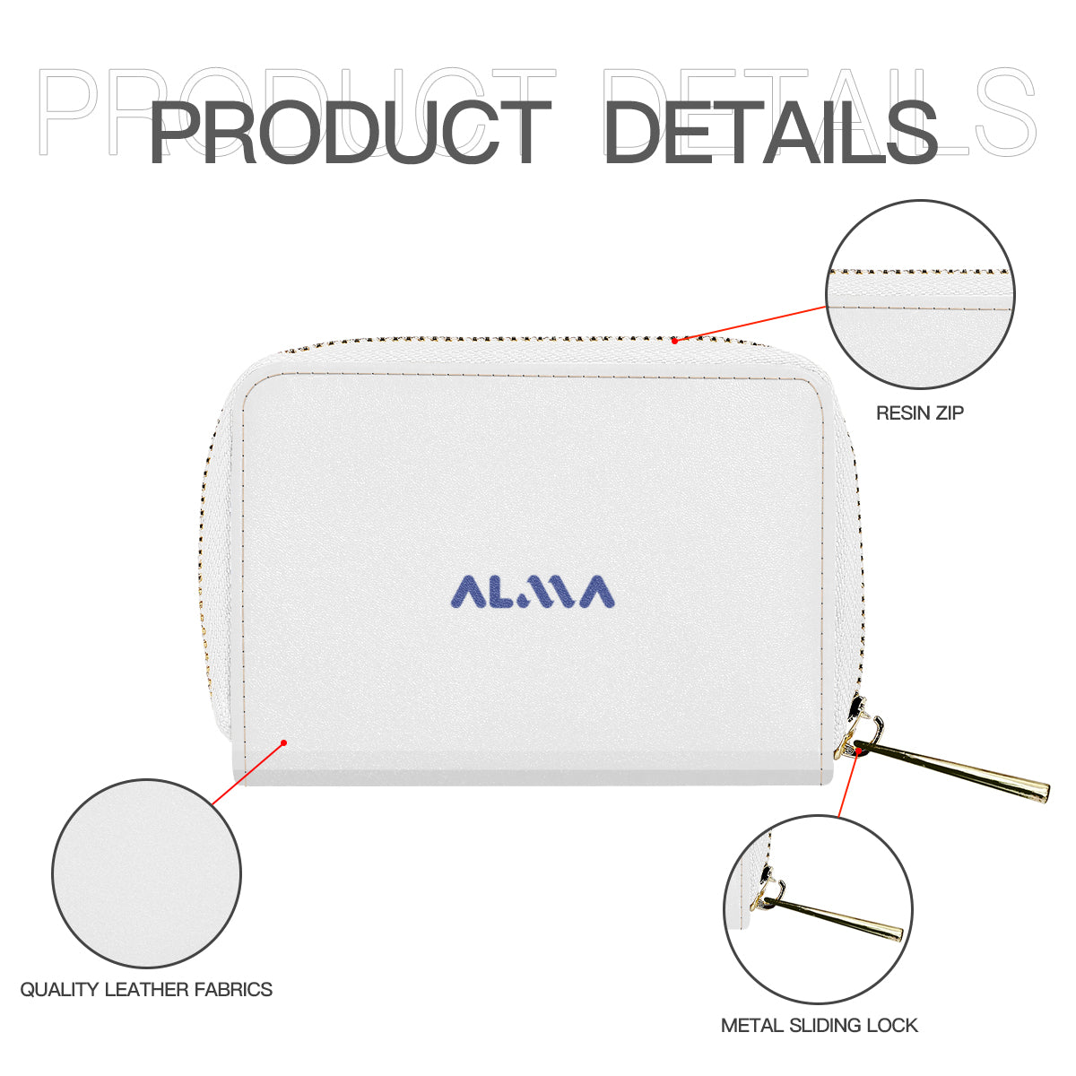 Card Holder Zipper Wallet | Alma Brand