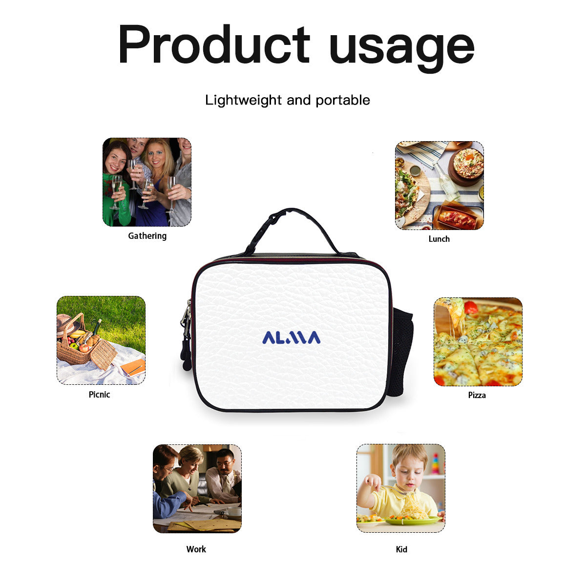 Portable Leather Lunch Bag | Alma Brand