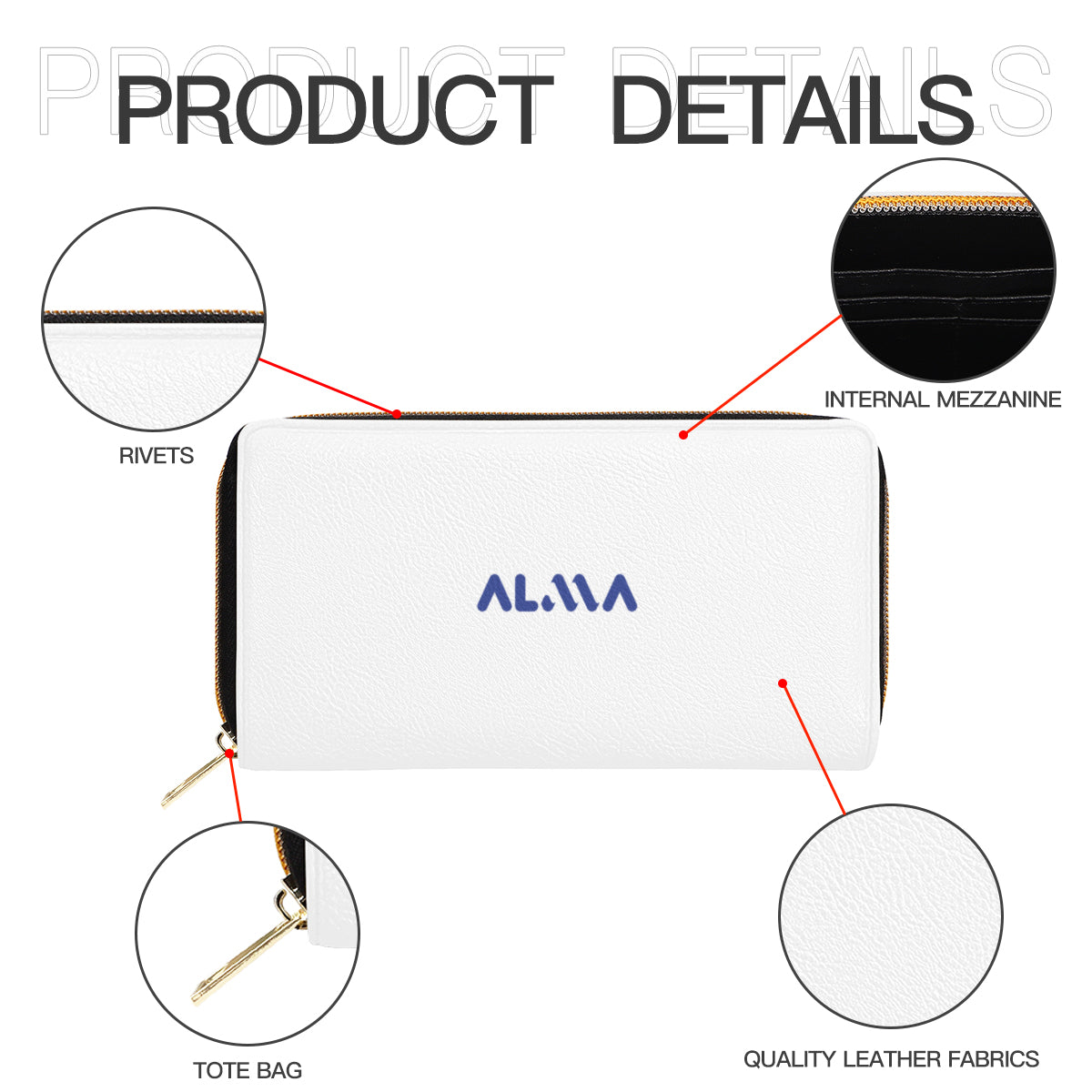 Zipper Wallet with Card Holder | Alma Brand