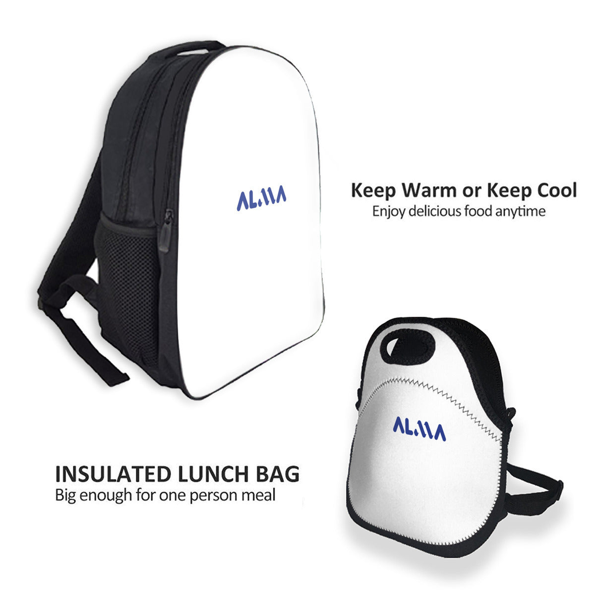 School Bag + Lunch Bag Set｜Alma Brand