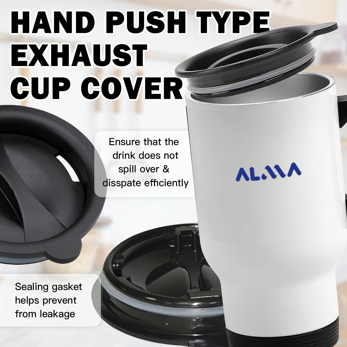 14oz Tumbler with Handle, Travel Mug | Alma Brand