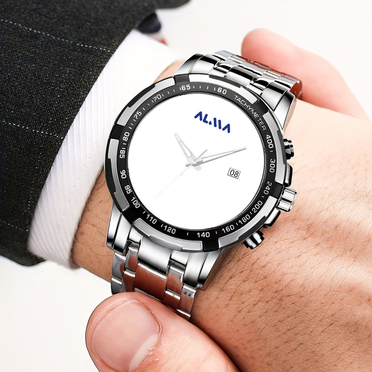 Silver Metal Watch Alma Brand