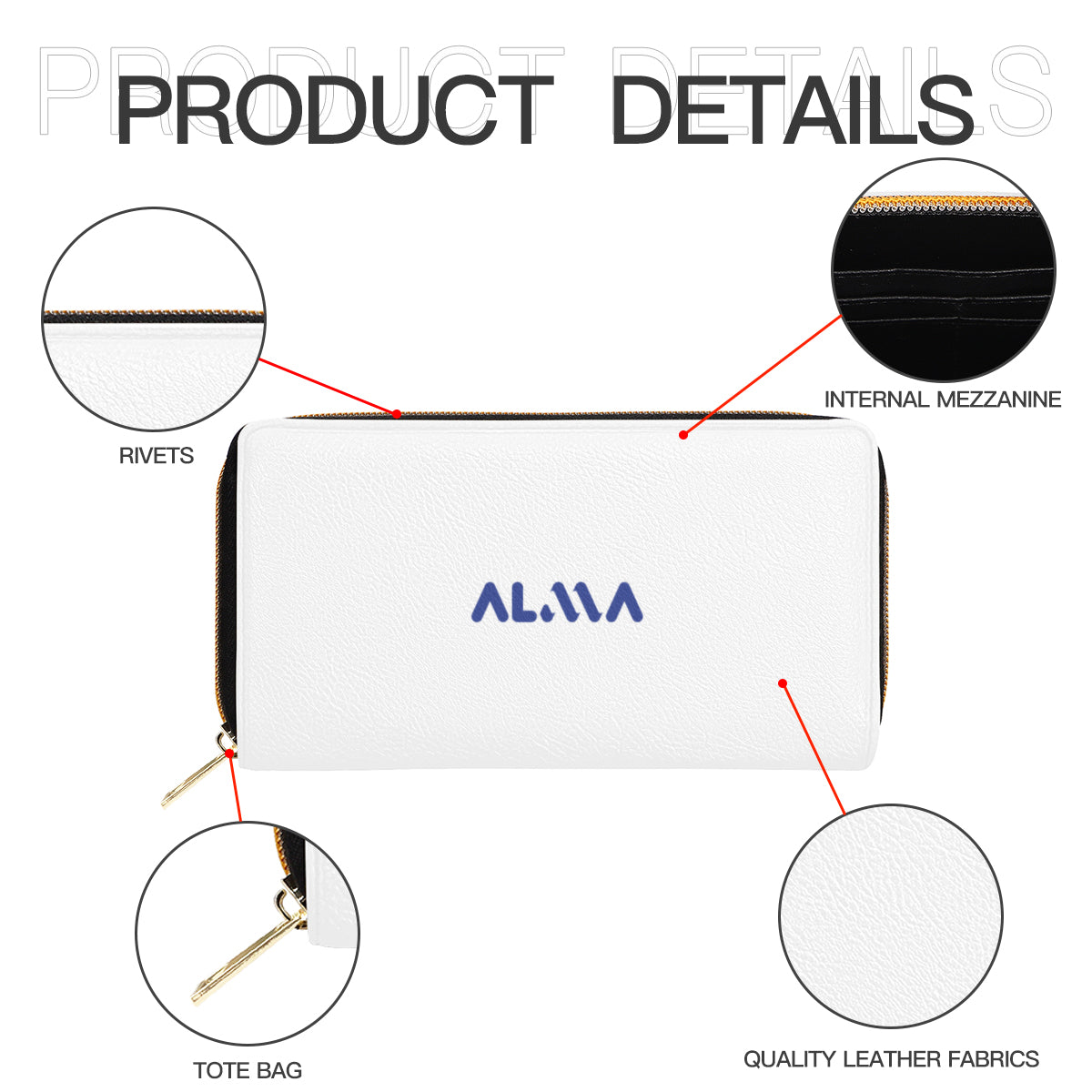 Zipper Wallet with Card Holder | Alma Brand