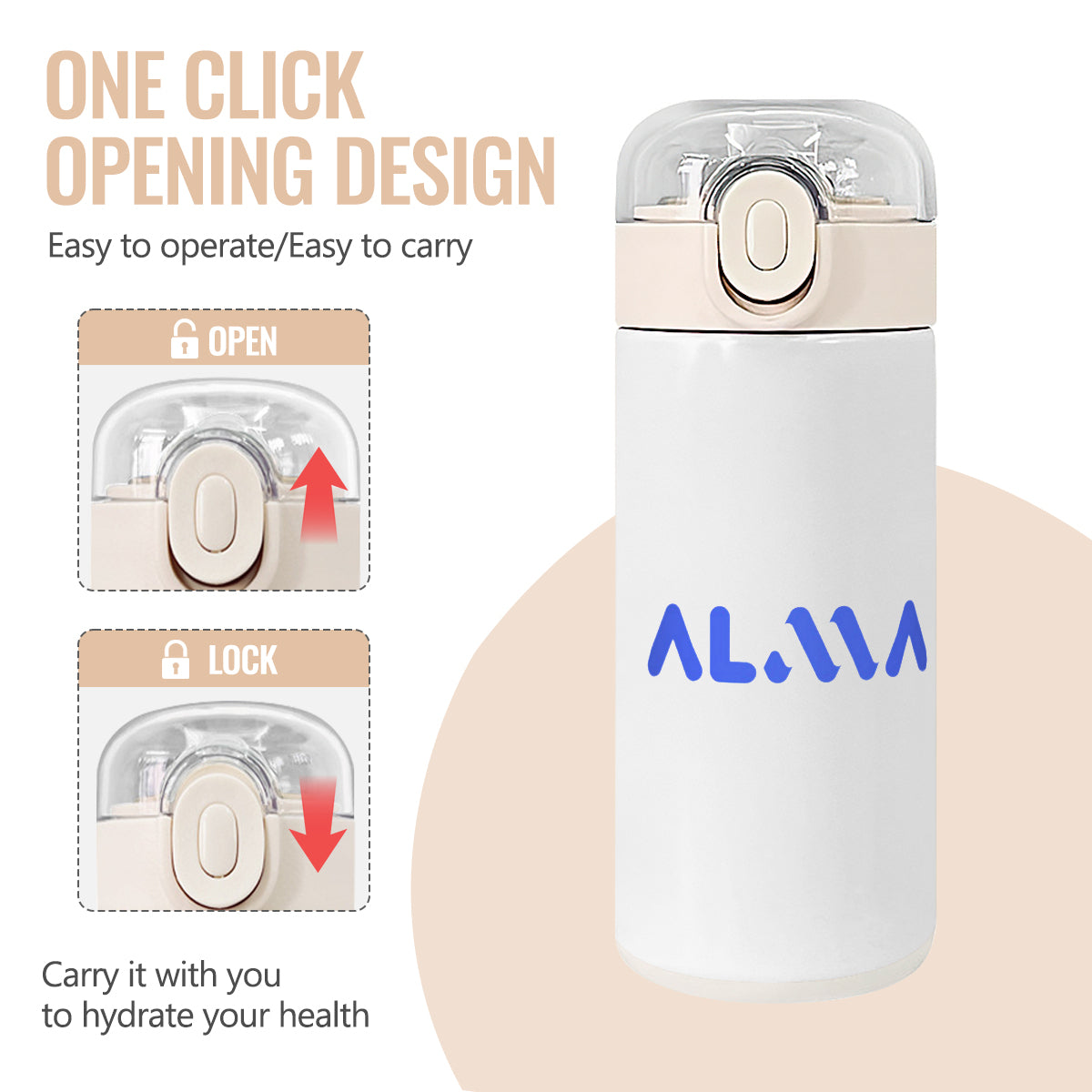 Personalized Insulated Tumbler,Stainless Steel Vacuum Insulated Mug（11oz/320ml)| Alma Brand